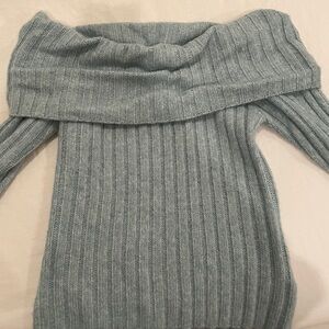 Blue Off-The-Shoulder Sweater Top Abercrombie